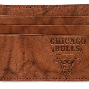 Chicago Bulls Embossed Leather Credit Cart Wallet